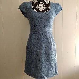 Blue lace minidress